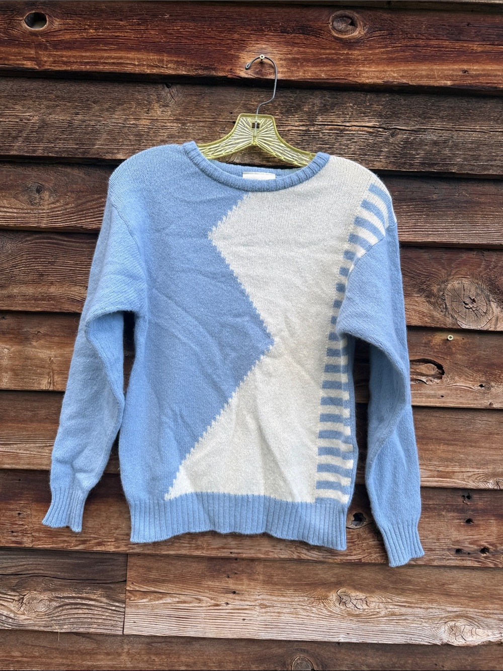 Compliments vintage lambswool angora blend sweater knit Great Britain